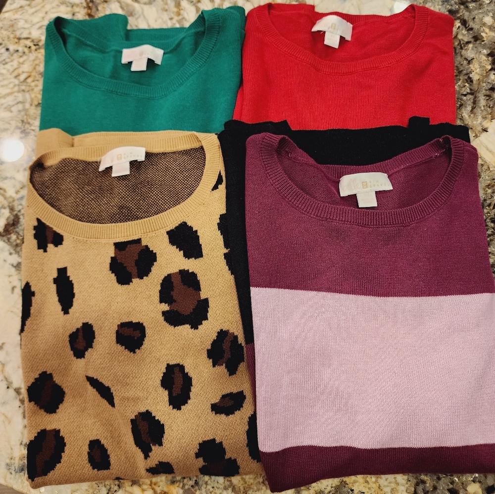 Belle kim Gravel sweaters lot of 4